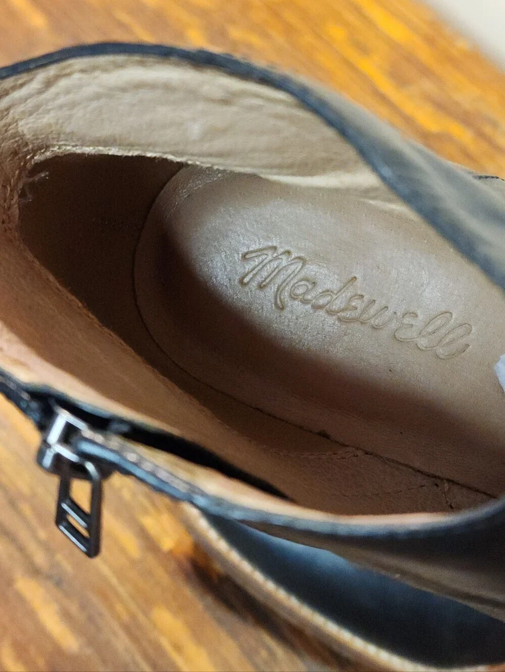Madewell black leather